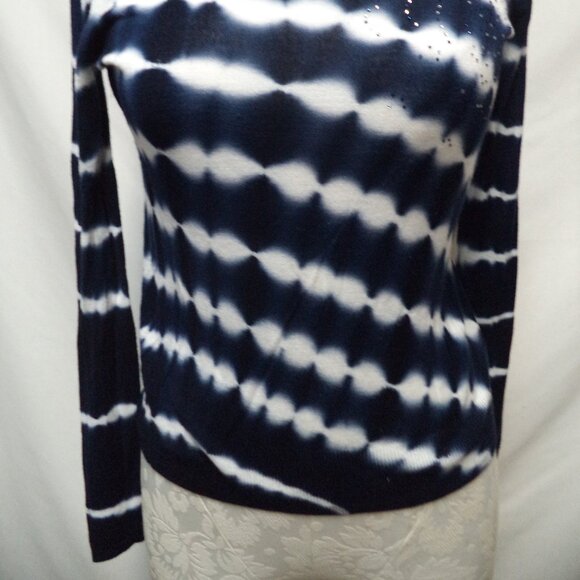 Desigual knit Sweater Top tie dye embossed jeweled Jumper Size Sz Small Sm S - Picture 4 of 12